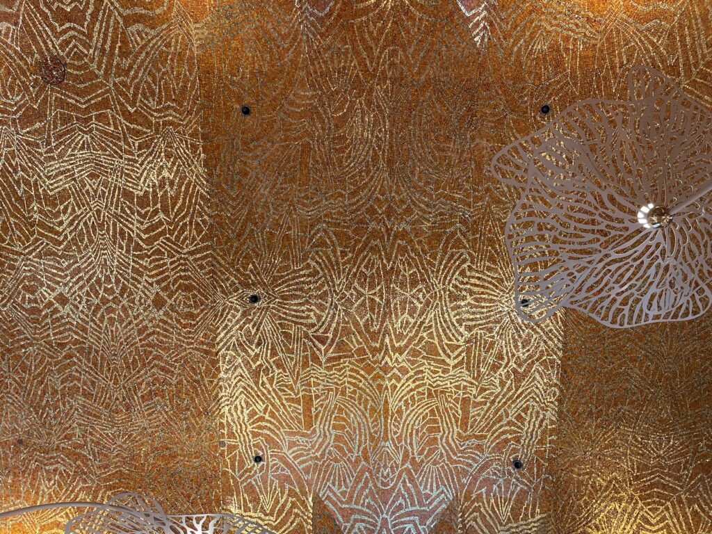 Red Room ceiling; photo © Manic Metallic