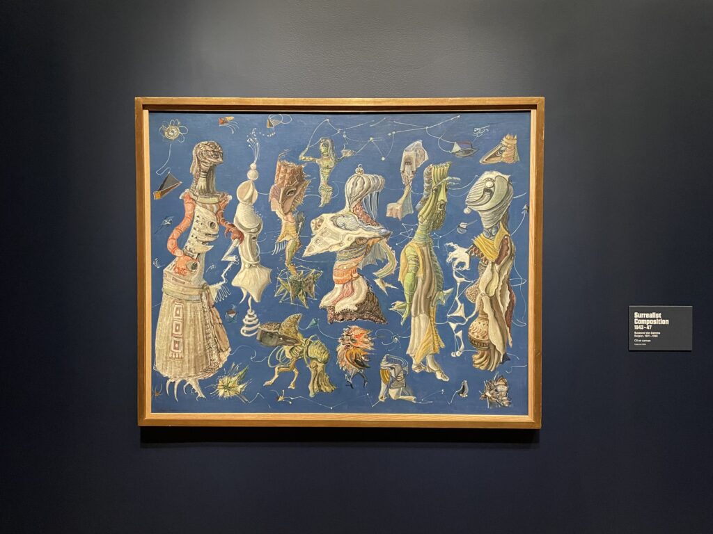 Suzanne van Damme, “Surrealist Composition”, 1943-47; photo © 2025 Manic Metallic