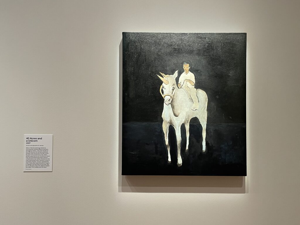 Noah Davis, “40 Acres and a Unicorn”; photo © 2026 Manic Metallic