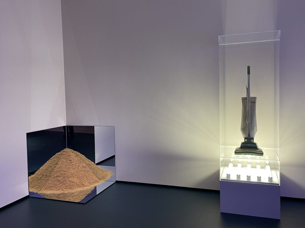 (l-r) Noah Davis, “Imitation of Robert Smithson”, 2013; Noah Davis, “ Imitation of Jeff Koons”, 2013; photo © 2026 Manic Metallic