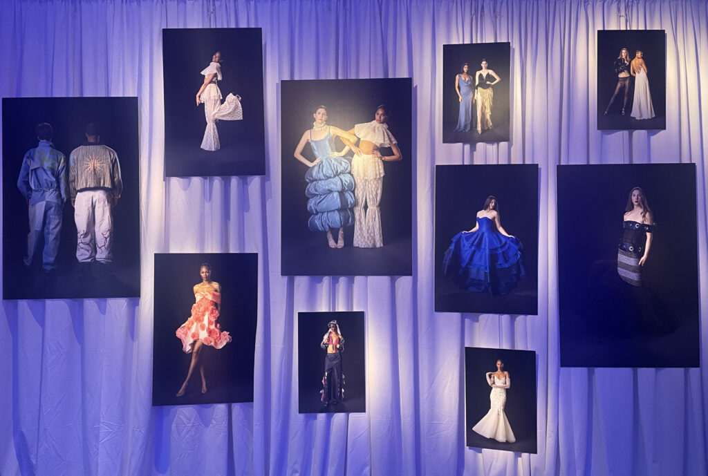 A view of works by Jefferson’s Fashion Design Class of 2026; photo © 2026 Manic Metallic