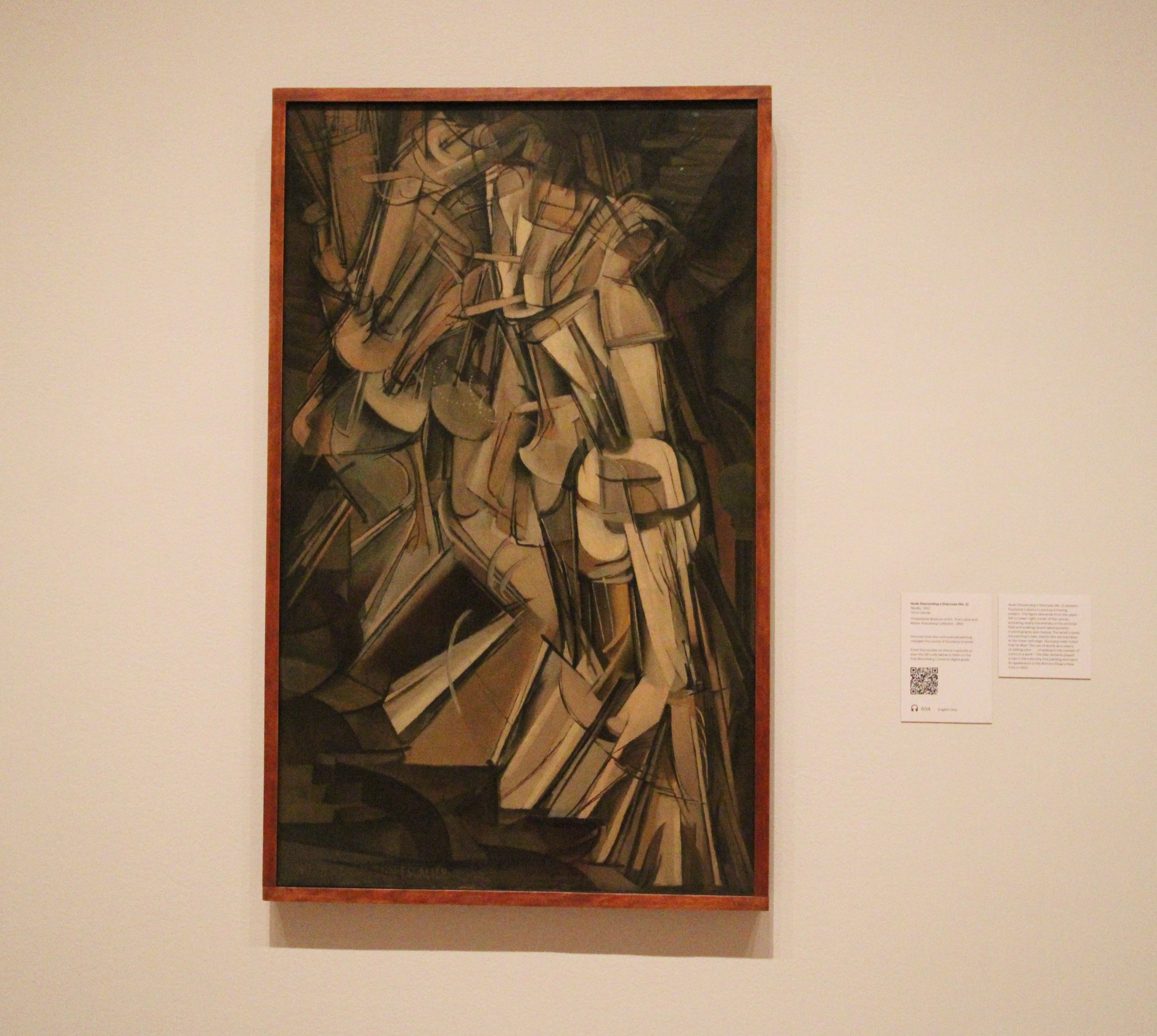 Marcel Duchamp — “Nude Descending a Staircase (No. 2)”, 1912; photo © 2026 Manic Metallic