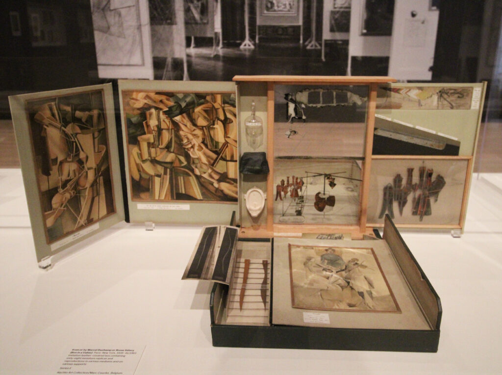 One of Duchamp’s many “Box in a Valise” productions; photo © 2026 Manic Metallic