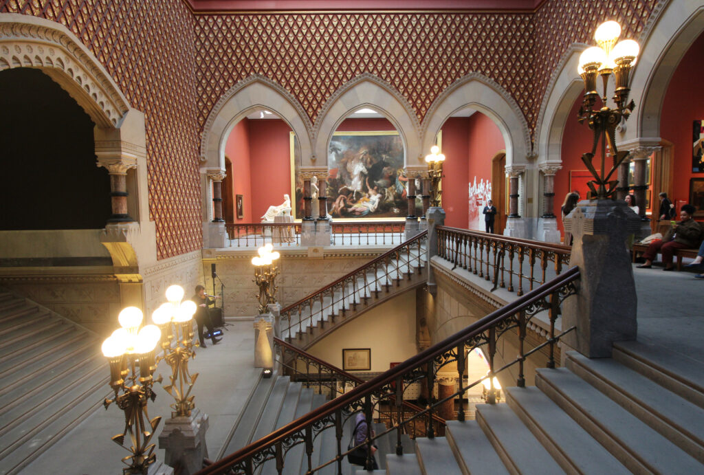 A photo of the Pennsylvania Academy of the Fine Arts renovated interior; photo © 2026 Manic Metallic