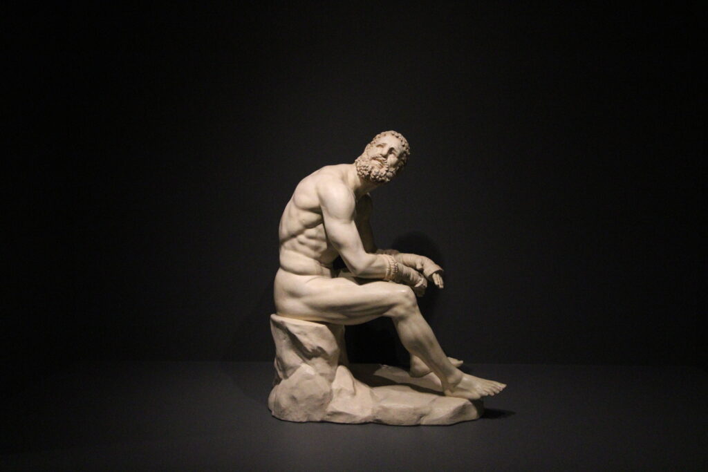 Artist unknown — “Boxer at Rest”, 19th Century; photo © 2026 Manic Metallic