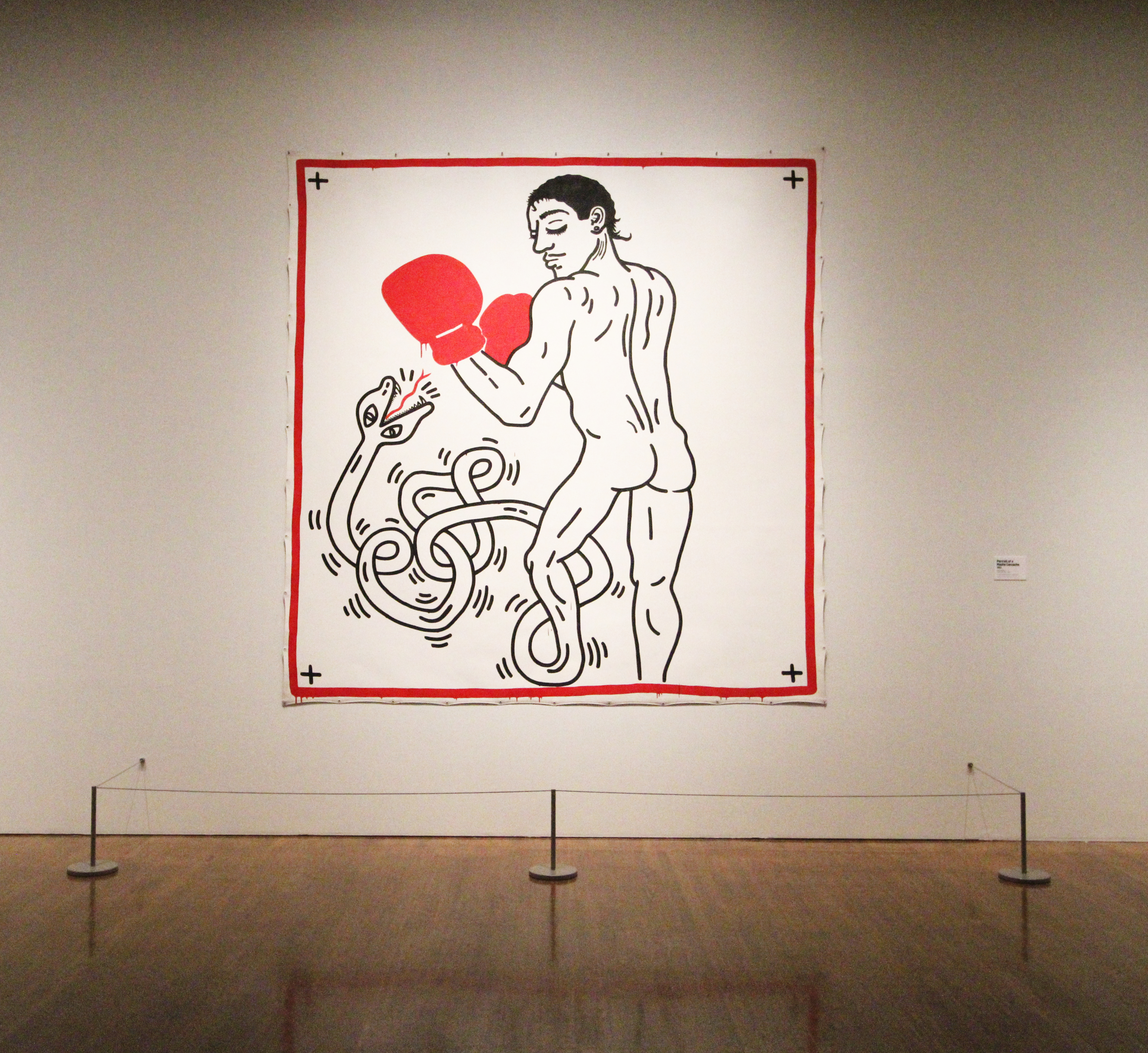 Keith Haring — "Portrait of a Macho Camacho”, 1985; photo © 2026 Manic Metallic