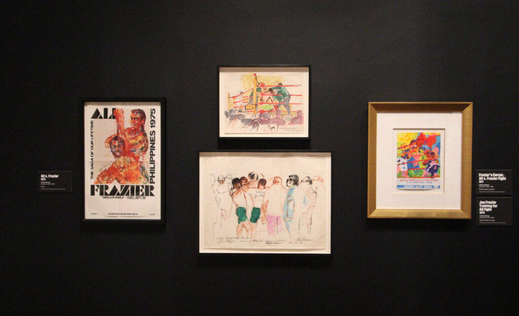 A selection of works by artist Leroy Neiman; photo © 2026 Manic Metallic