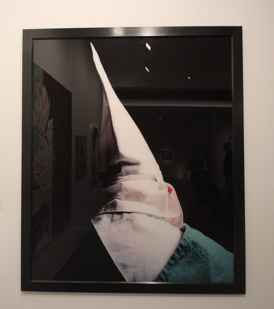 Andres Serrano — "Klansman, Knight Hawk of Georgia IV (The Klan)” (Gallery: Galerie Nathalie Obadia), 1990; photo: Benjamin Imhoff for Manic Metallic
