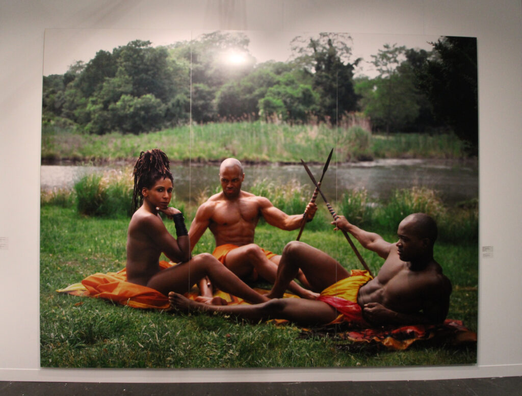 Renee Cox -- "Cousins At Pussy's Pond", 2001;
photo: Benjamin Imhoff for Manic Metallic