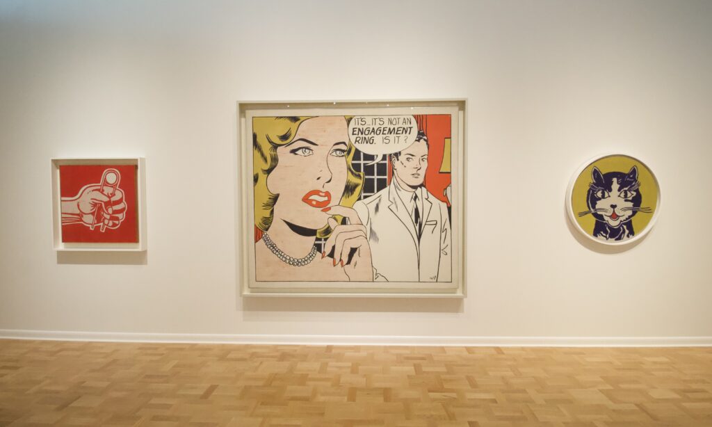 A snapshot of the 1962 Castelli Gallery show recreation; photo © 2026 Manic Metallic