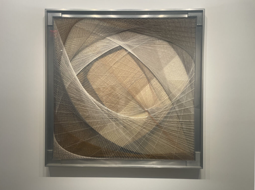 Sue Fuller -- "String Composition T-251", 1974; photo © 2026 Manic Metallic