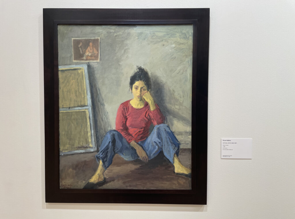 Raphael Soyer -- "Miriam in Studio", c. 1980; photo © 2026 Manic Metallic